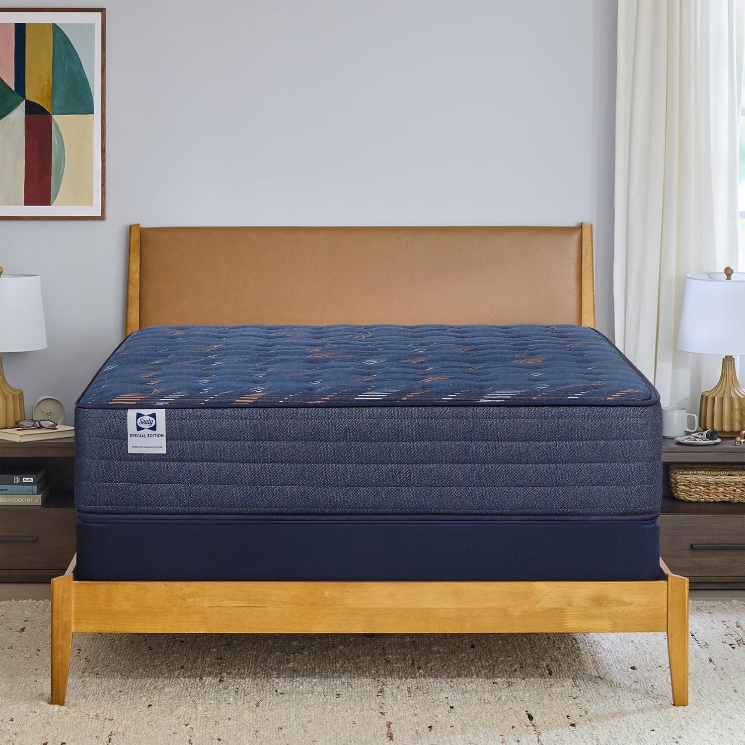 imageSealy Warner 12quot Medium Tight Top Innerspring Mattress QueenCalifornia Twin