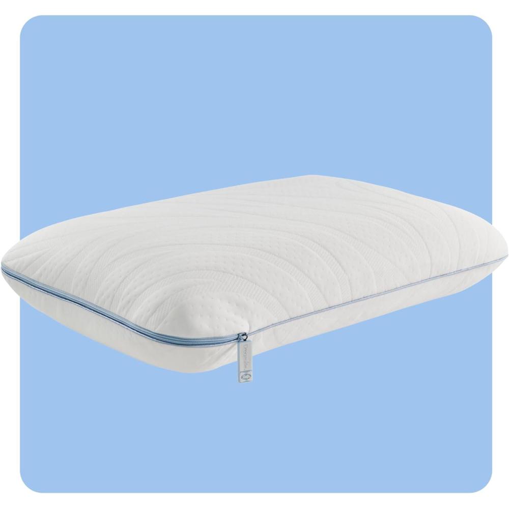 imageSealy Dreamlife Queen Size Memory Foam Cooling Pillow with Surface Guard Technology Removable MachineWashable Cover 1 Year Limited Warranty White 2 Pack1 pack