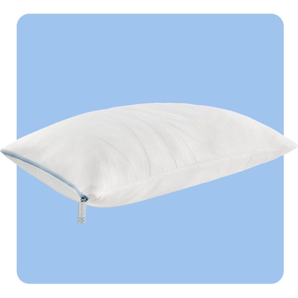 imageSealy Dreamlife Queen Size Shredded Foam Pillow with Surface Guard Technology Removable MachineWashable Cover 1 Year Limited Warranty WhiteDreamlife