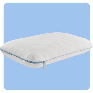 Sealy Dreamlife Queen Size Memory Foam Cooling Pillow with Surface Guard Technology, Removable Machine-Washable Cover, 1 Year Limited Warranty, White (2 Pack)(1 pack)