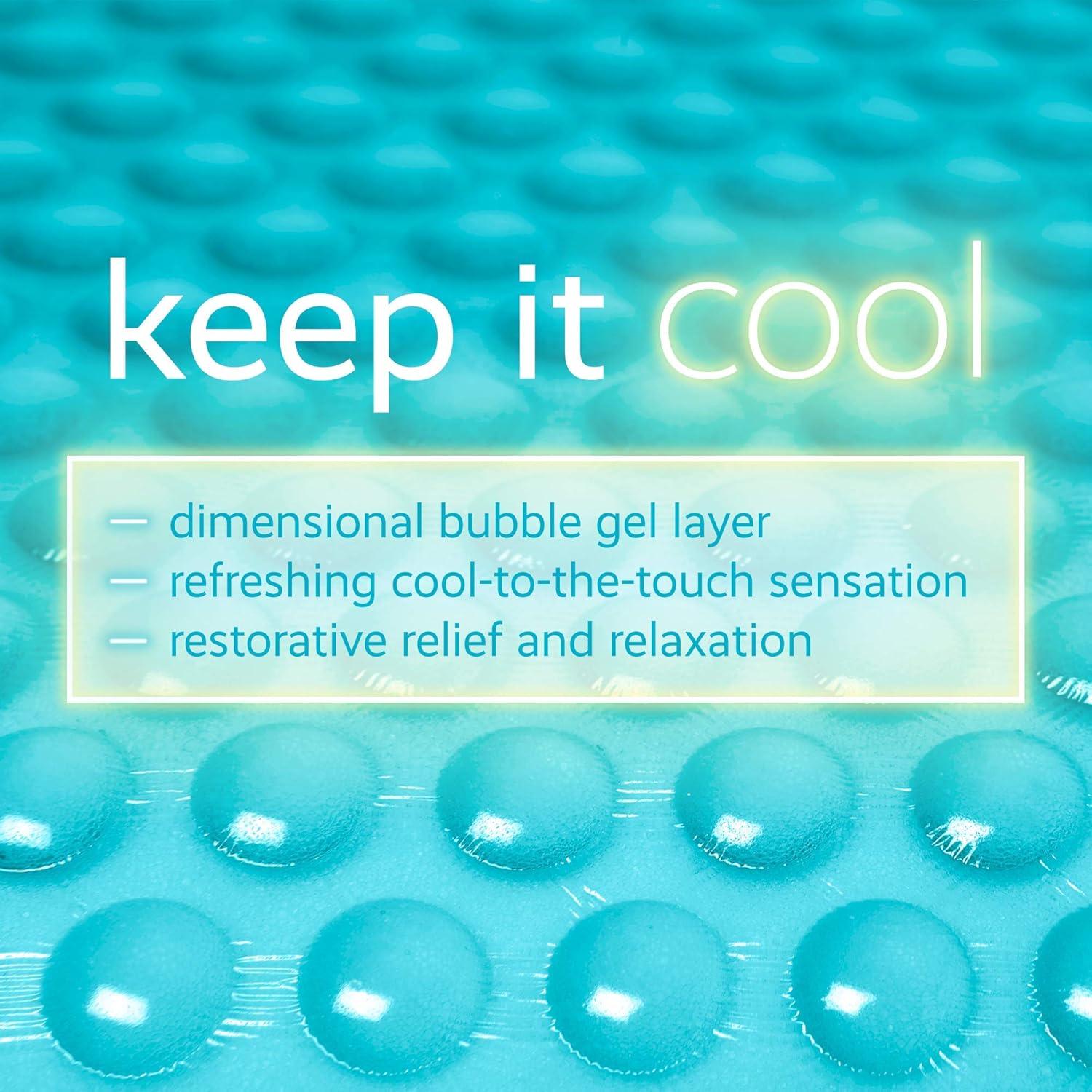 imageComfort Revolution Blue Bubble Gel Memory Foam Pillow Standard Pack of 1 WhiteStandard