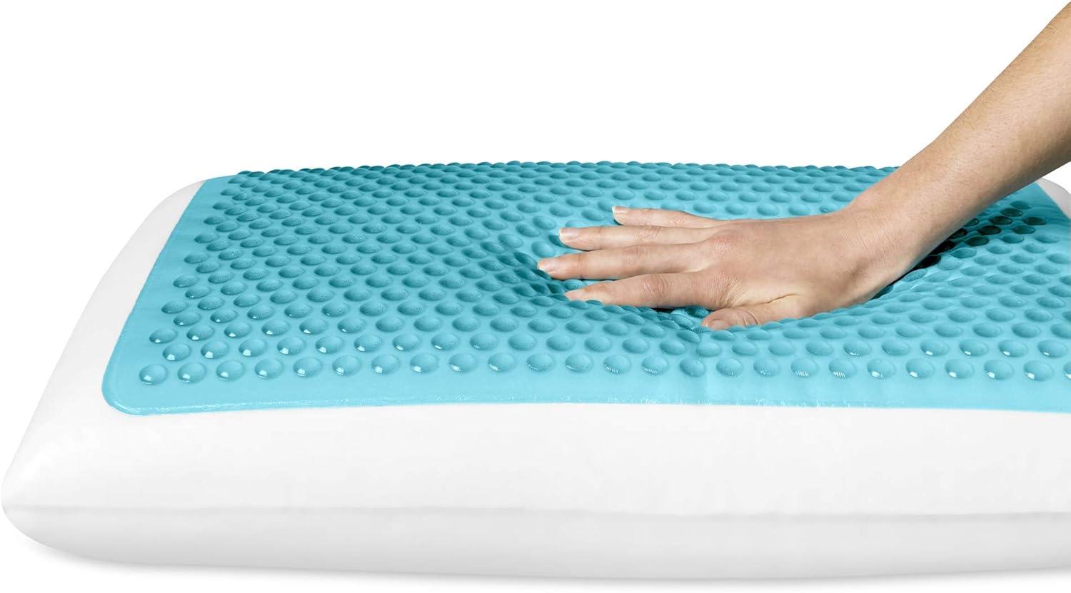 imageComfort Revolution Blue Bubble Gel Memory Foam Pillow Standard Pack of 1 WhiteStandard