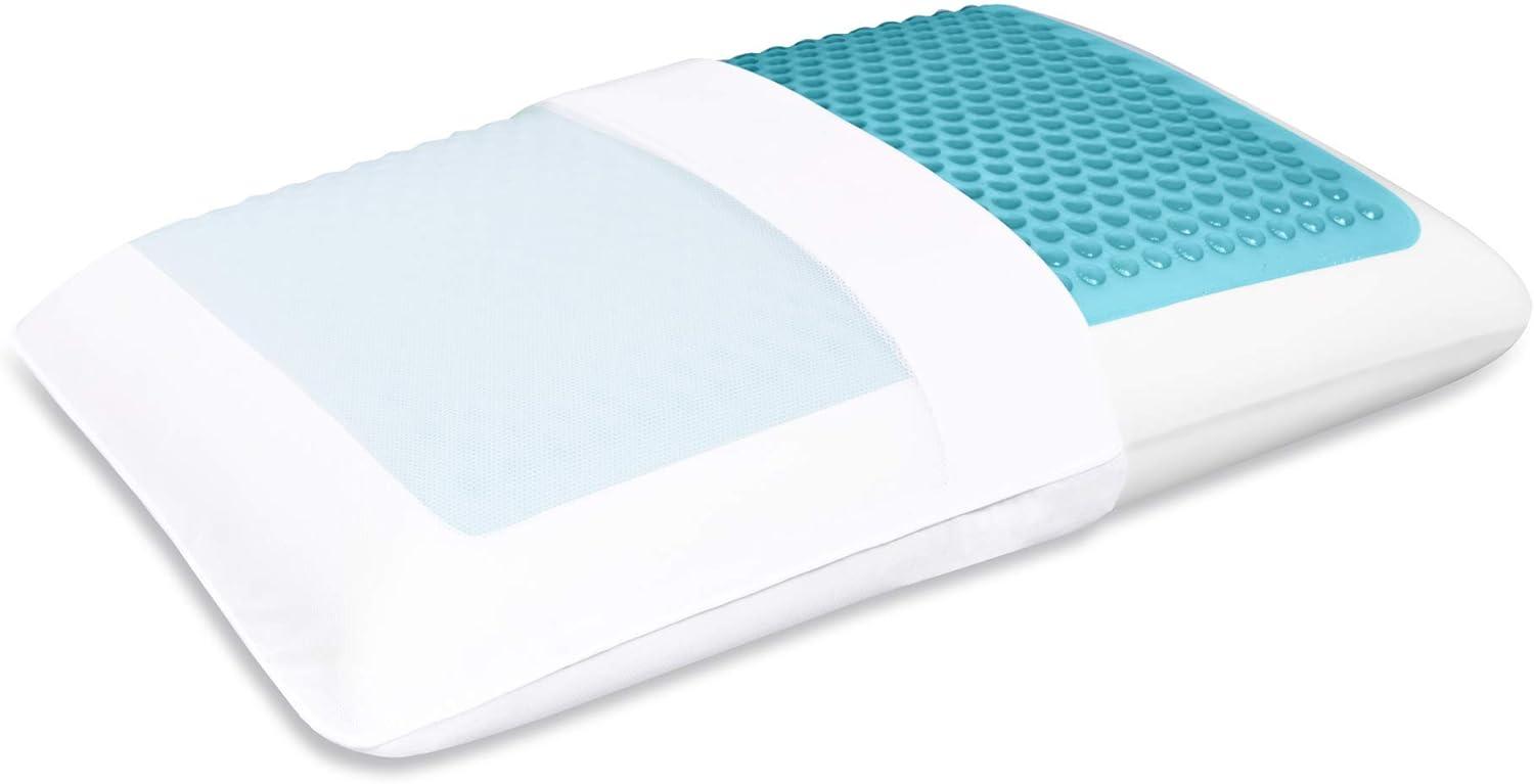 imageComfort Revolution Blue Bubble Gel Memory Foam Pillow Standard Pack of 1 WhiteStandard