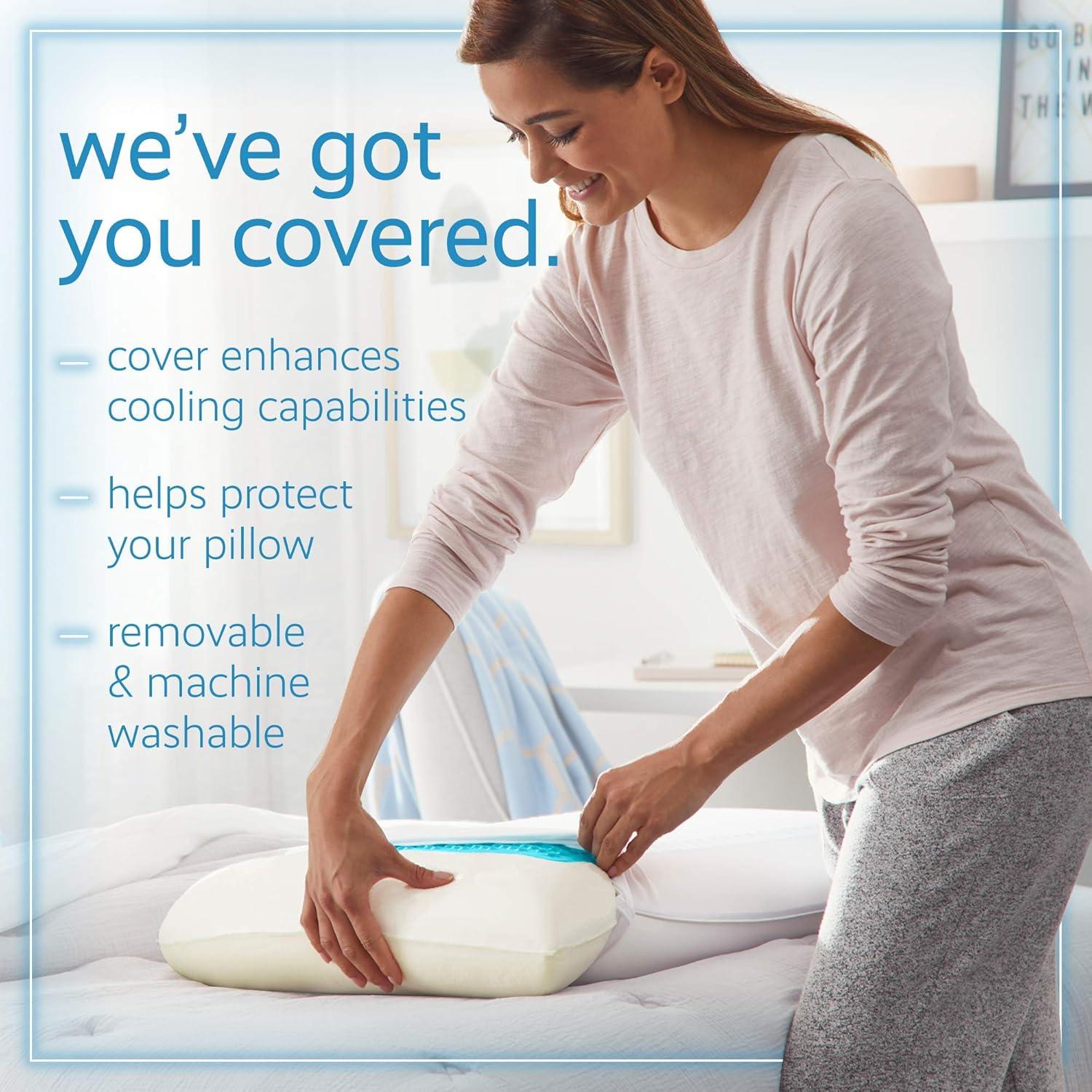 imageComfort Revolution Blue Bubble Gel Memory Foam Pillow Standard Pack of 1 WhiteStandard