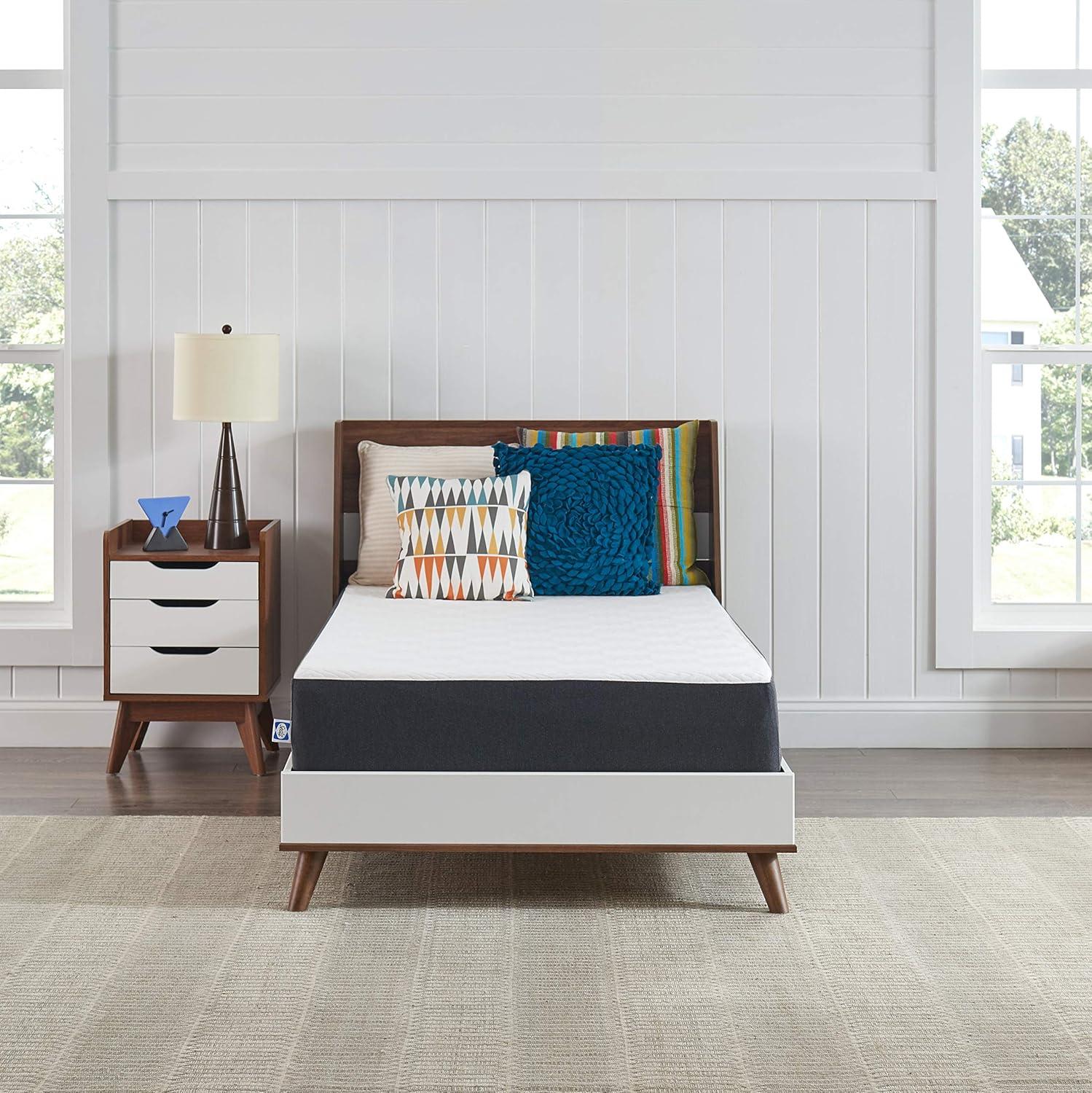 imageSealy 8 Inch Queen Size Foam Bed in a Box Multiple Layers of Foam Help Support Sleep at Night Firm Feel and CertiPurUS Certified KingOnyx