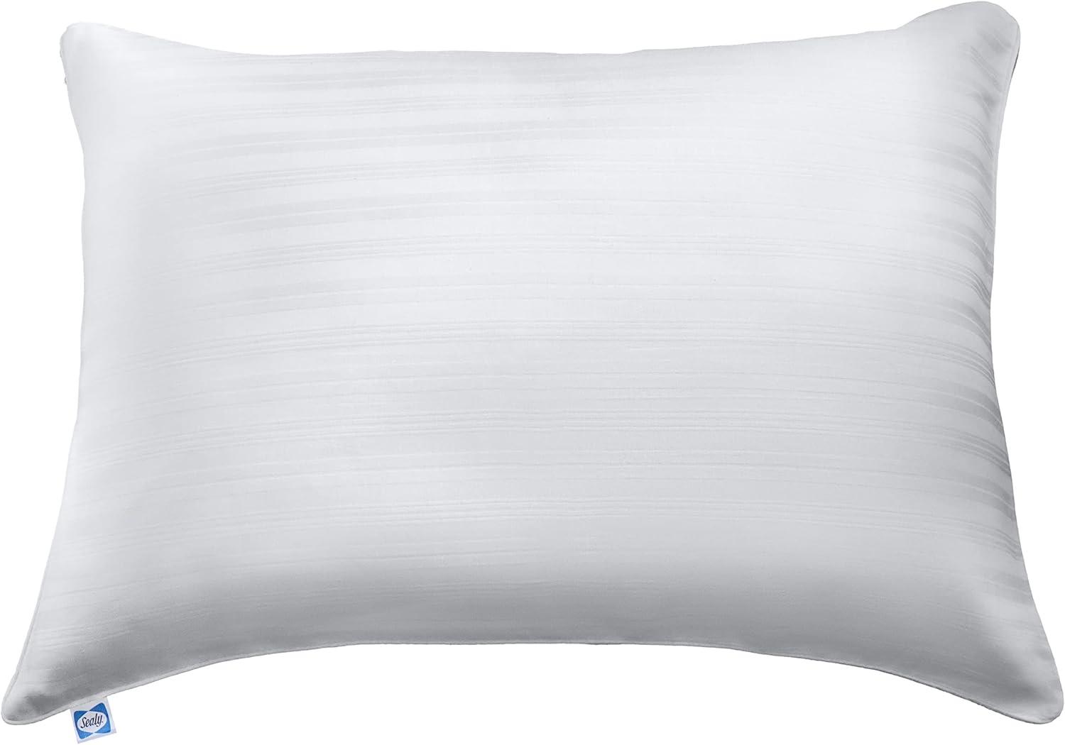 imageSealy Pillow Cover Soft Comfort Bed Pillow Protector 2 Pack StandardQueen Pillow CoverStandardQueen