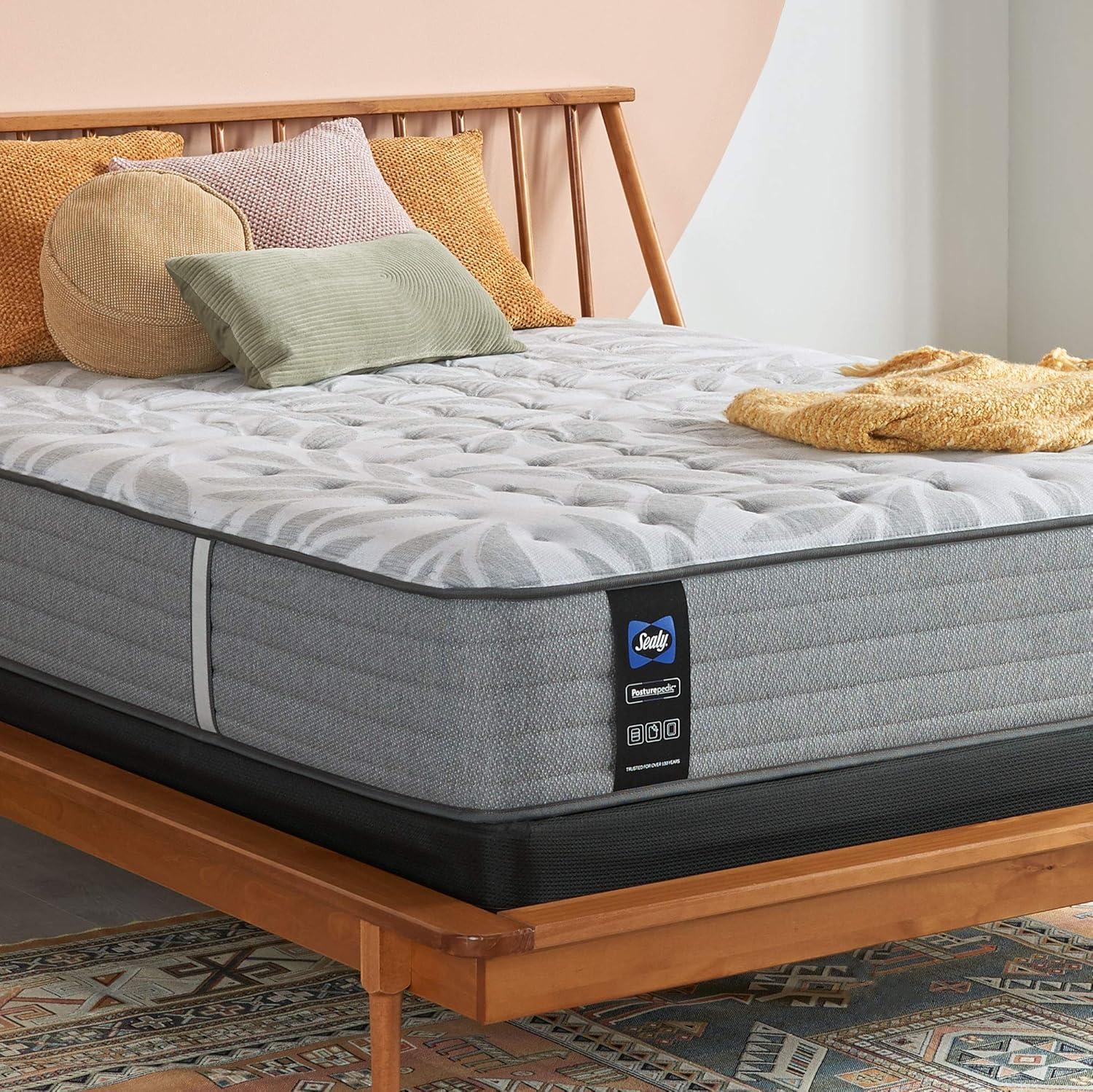 imageSealy Posturepedic Spring Silver Pine Ultra Firm Feel Mattress and 9Inch Foundation QueenWhite