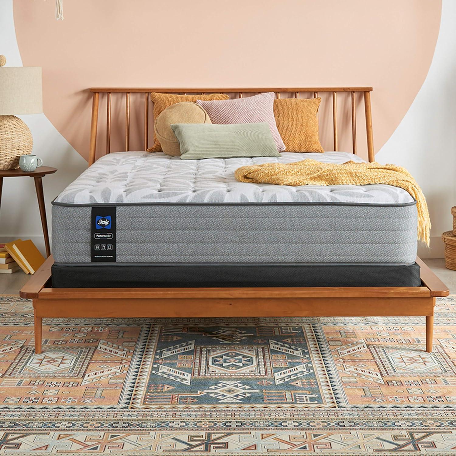 imageSealy Posturepedic Spring Silver Pine Ultra Firm Feel Mattress and 9Inch Foundation QueenWhite