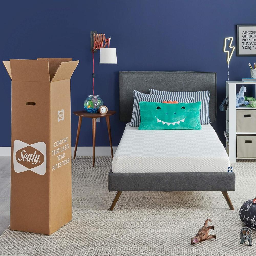 imageSealy 8 Inch Queen Size Foam Bed in a Box Multiple Layers of Foam Help Support Sleep at Night Firm Feel and CertiPurUS Certified KingOnyx
