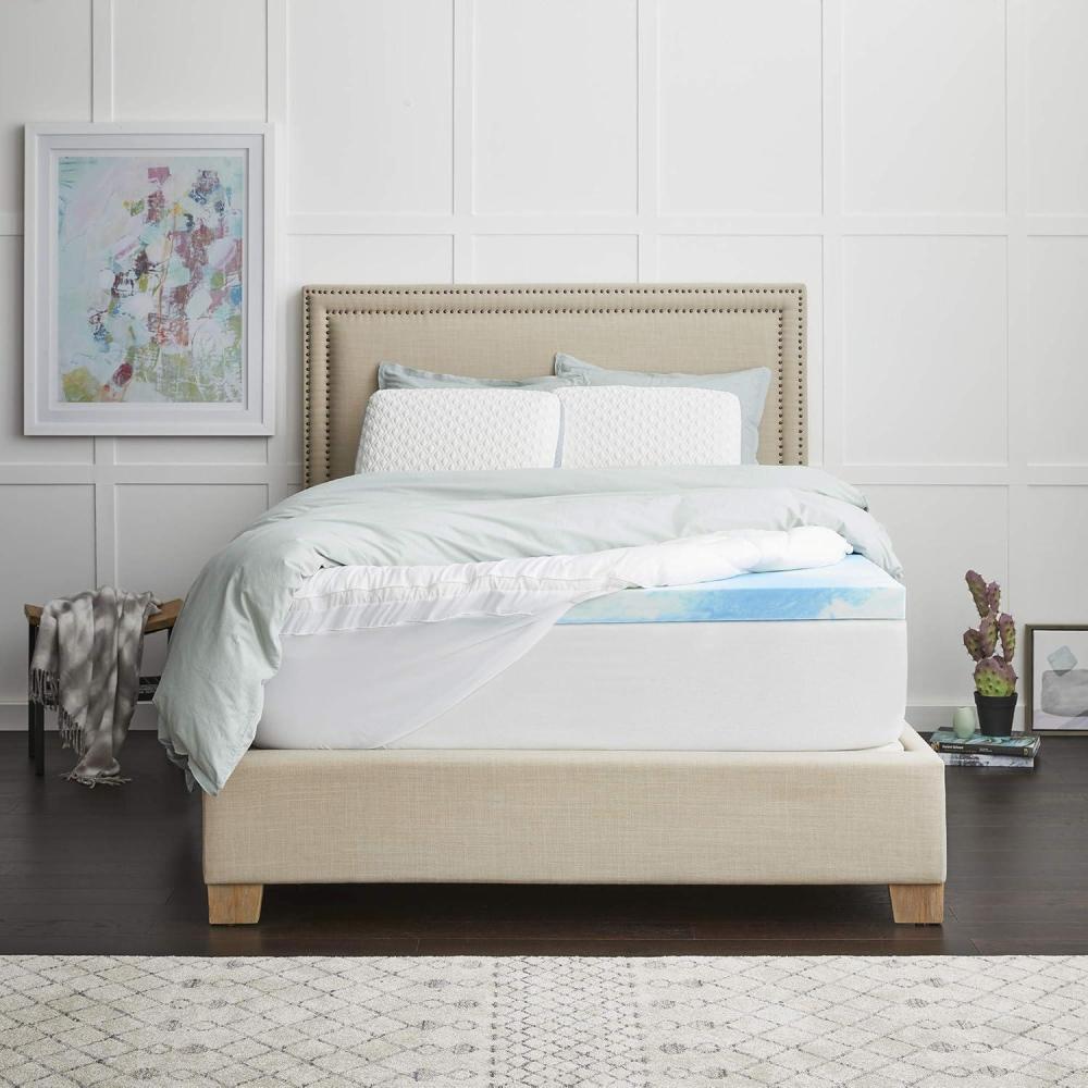 imageSealyChill 4quot Memory Foam Mattress Topper QueenChill Gel