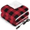 imageSealy 12Volt Heated Car Blanket with 2 USB Output Ports 3 Heating Levels ampamp 4 Hours Auto Off Electric Blanket for Car Truck SUV RV or Camping Machine Washable 59quot X 43quot PlaidRed Plaid
