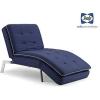 imageSealy Harriet Transitional Convertible Chaise with Microfiber Upholstery in Blue