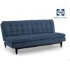 imageSealy Montreal Transitional Convertible Sofa with Microfiber Upholstery in Blue