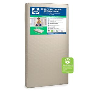 Sealy Baby Airy Night Diamond Breathable Crib Mattress, Made in USA, GREENGUARD GOLD Certified, Supportive & Sustainable Mesh Surface, 2 Stage, Toddler Bed Fit, Safety & Quality Tested, 52×28″(Orion)