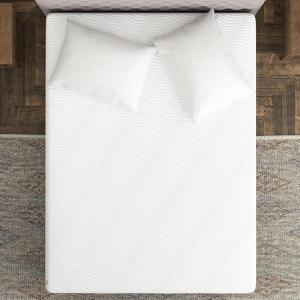 Sealy Clean Protection Waterproof Fitted Mattress Protector Queen Comfort Soft Knit Top Sidewall Mattress Cover (White)(Queen)
