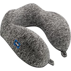 Sealy Travel Pillow – Airplane Pillow for Neck Support, Neck Pillow for Traveling, Travel Neck Pillow for Airplanes, Ergonomic Travel Pillow, Premium Support Travel Pillows for Long Flights(Light Gray)