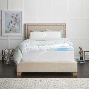 SealyChill 4″ Memory Foam Mattress Topper, Queen(Chill Gel)