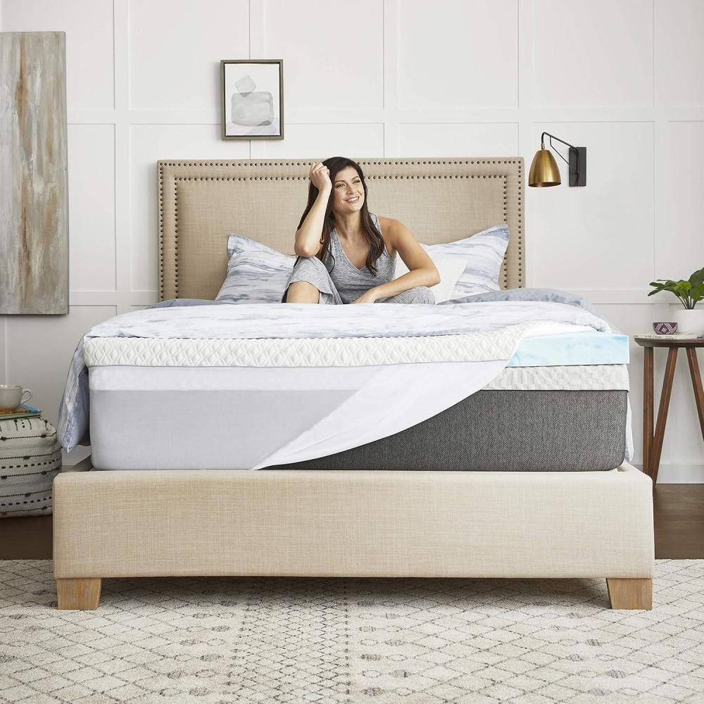 imageSealy 2quot CoolGel Memory Foam Mattress Topper QueenChill Gel