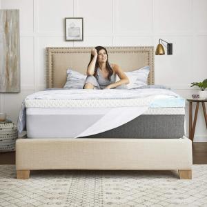 Sealy 2″ CoolGel Memory Foam Mattress Topper, Queen(Chill Gel)