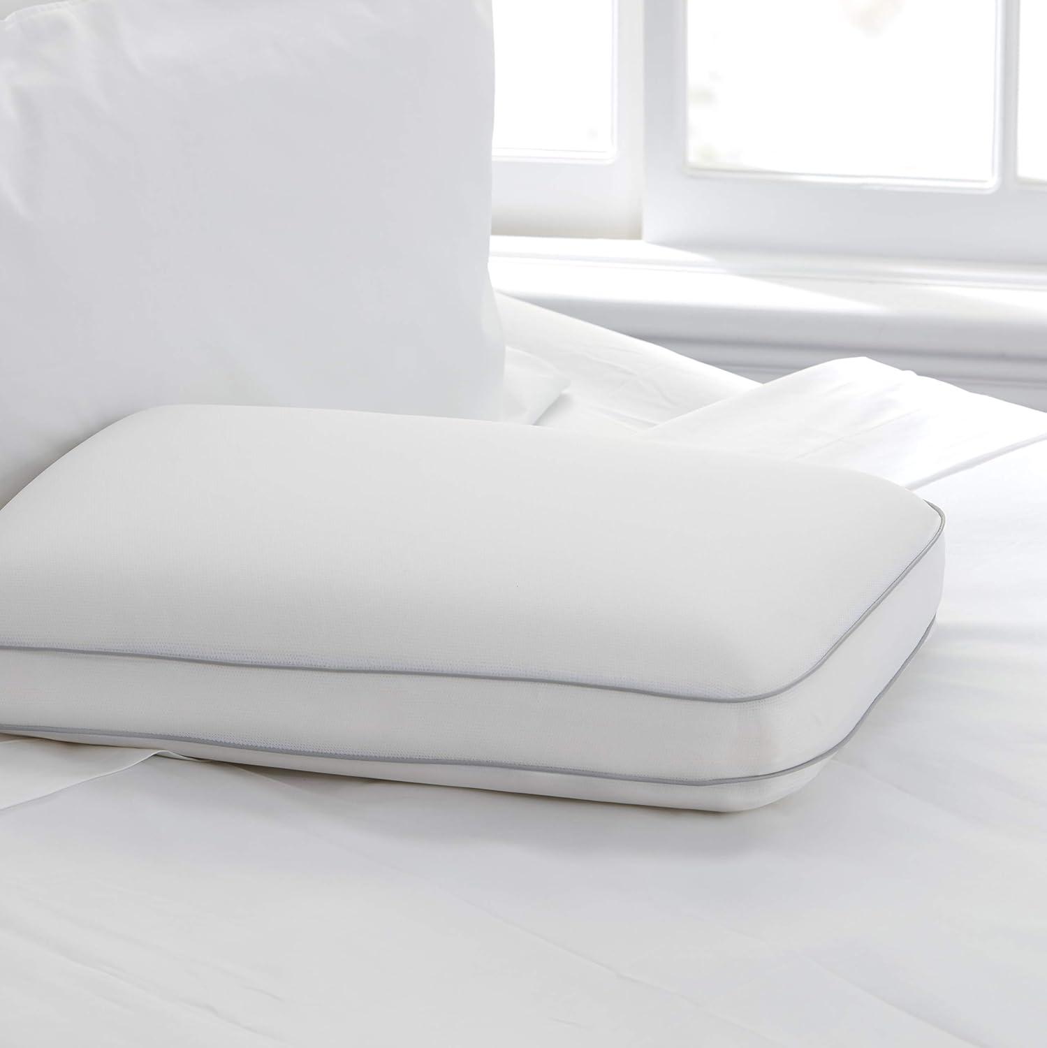 image:imageSealy Essentials Cool amp Comfort Reversible Cooling Pillow Memory Foam StandardQueen White1 PACK Queen