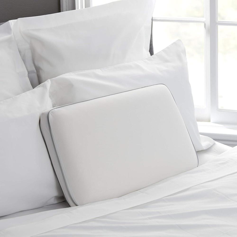 image:imageSealy Essentials Cool amp Comfort Reversible Cooling Pillow Memory Foam StandardQueen White1 PACK Queen
