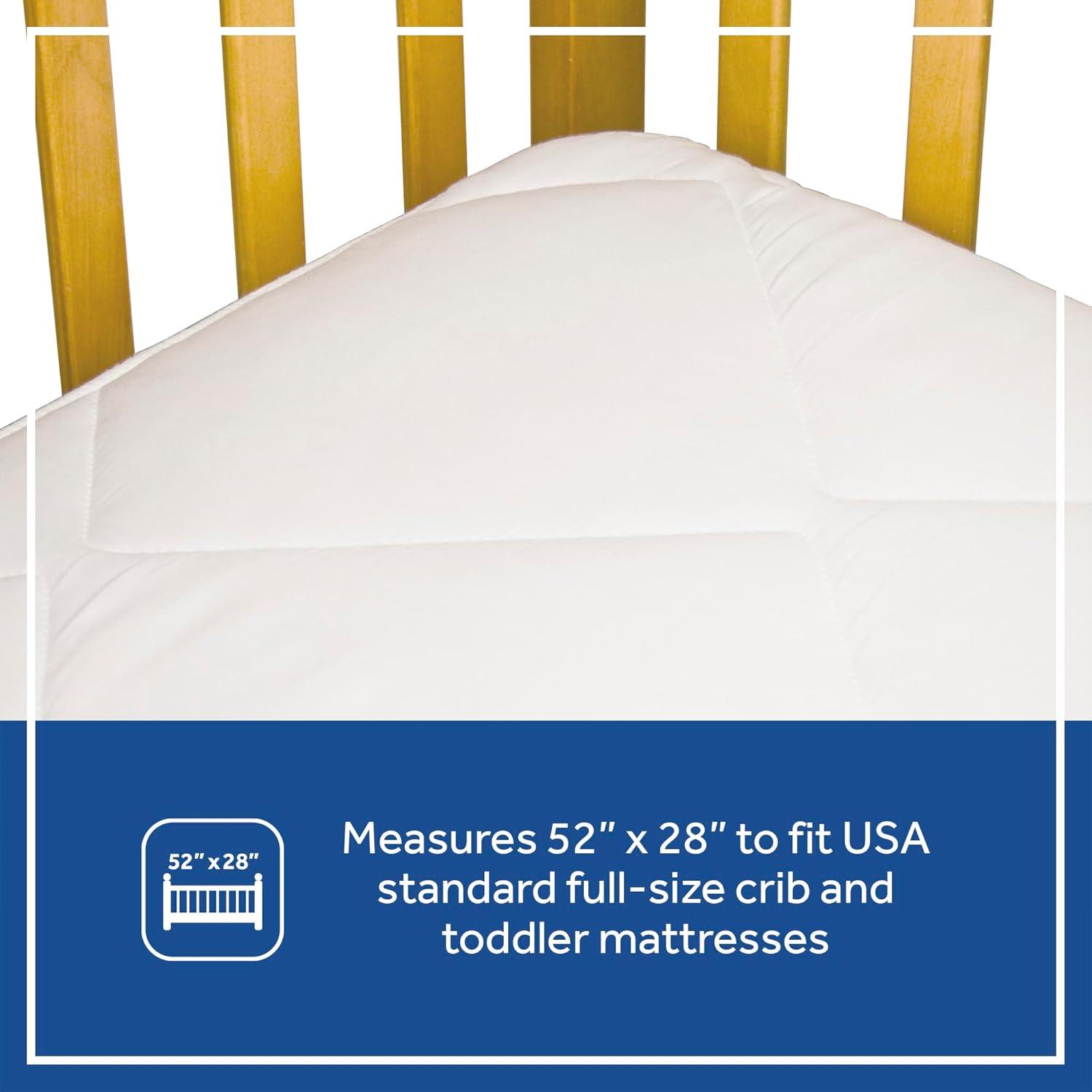 image:imageSealy Baby Naturals Cotton Fitted Ultra Absorbent Infant Crib Mattress Protector Pad and Toddler Bed Cover Durable and Comfortable Topper Machine Washable and Dryer Friendly 52 x 28 WhiteCrib Pack of 1