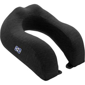 Sealy Travel Neck Pillow – Airplane Memory Foam Neck Pillow for Long Flight, Travel Essentials for Long Flights, Grey(Black)