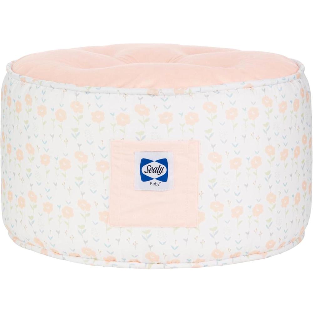 image:imageSEALY BABY Pouf Kids Toddler Ottoman  Comfy Lightweight and Stylish Seating for Your Little One Coral amp BlossomsCoral  Blossoms