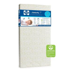Sealy Baby Butterfly Crib Mattress plus Toddler Bed Fit, Premium American Foam, Washable Easy to Clean Zip Off Cover, GREENGUARD Gold Certified, Safety & Quality Tested, Made in USA, 52″X28″(Posture Support)