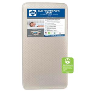Sealy Baby Posturepedic Grace Hybrid – Firm 2 Stage Breathable Crib Mattress with Waterproof Barrier – GREENGUARD Gold Certified, Soy-enhanced Foam for Infants and Toddlers, Made in the USA (52×28″)(Posturepedic Grow)