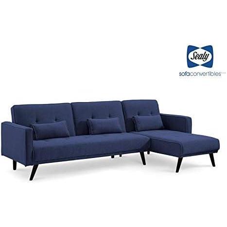 image:imageSealy Jenna Modern Upholstered LShaped Convertible Sectional in Blue