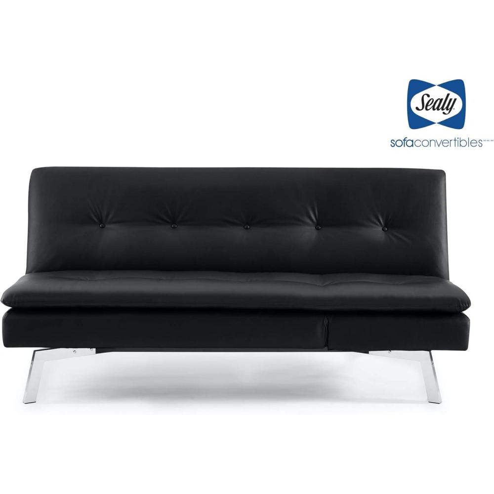 image:imageSealy Savannah Transitional Convertible Chaise Sofa in Black