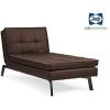 image:imageSealy Brooklyn Transitional Convertible Faux Leather Chaise in Aspen Slate