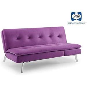 Sealy Savannah Transitional Convertible Chaise Sofa in Heavenly Purple